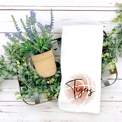 Personalized Faded Ball Tea Towel