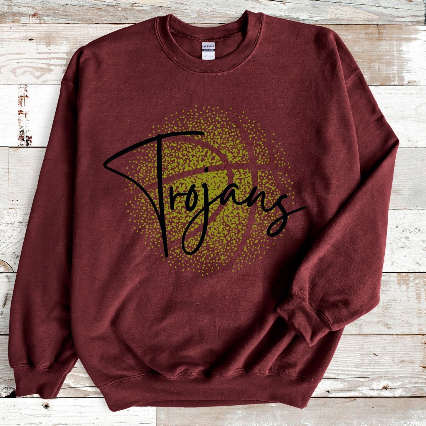 Personalized Faded Basketball Sweatshirts